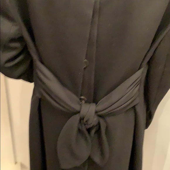 PRADA WOOL COAT BLACK SIZE 44 SNAPPED CLOSURE - Picture 3 of 15